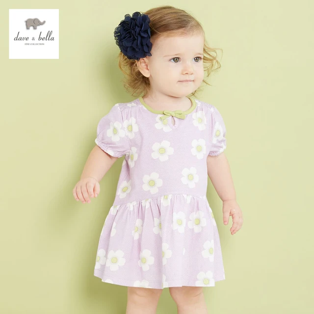 db3165 dave bella summer baby girl gardenia printes dress girls printes