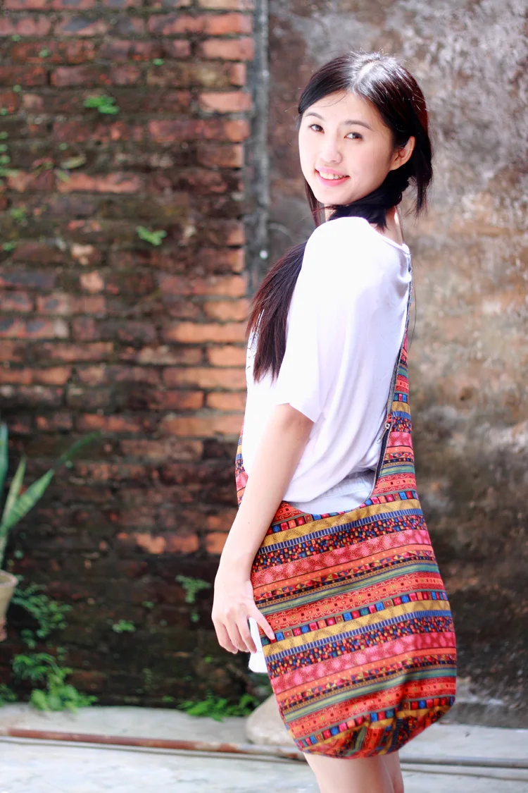  ethnic Sling Crossbody Shoulder Bag Purse Hippie Hobo Thai Cotton Gypsy Bohemian Large (14)