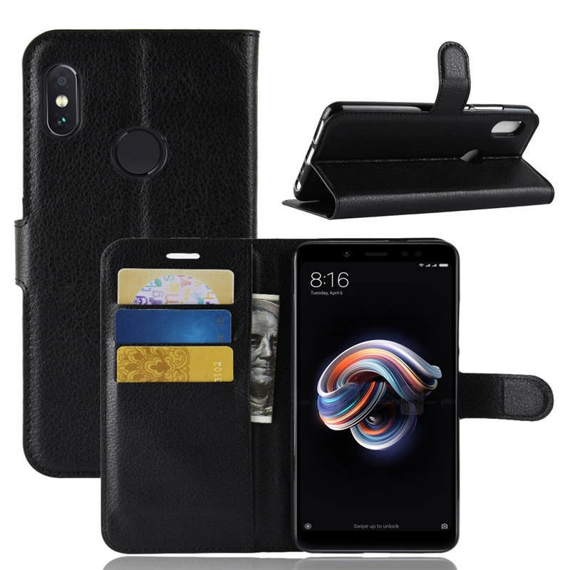 For Xiaomi Redmi Note 5 Pro Case Wallet PU Leather Cover Phone 5Pro Note5pro Flip | Мобильные телефоны и аксессуары