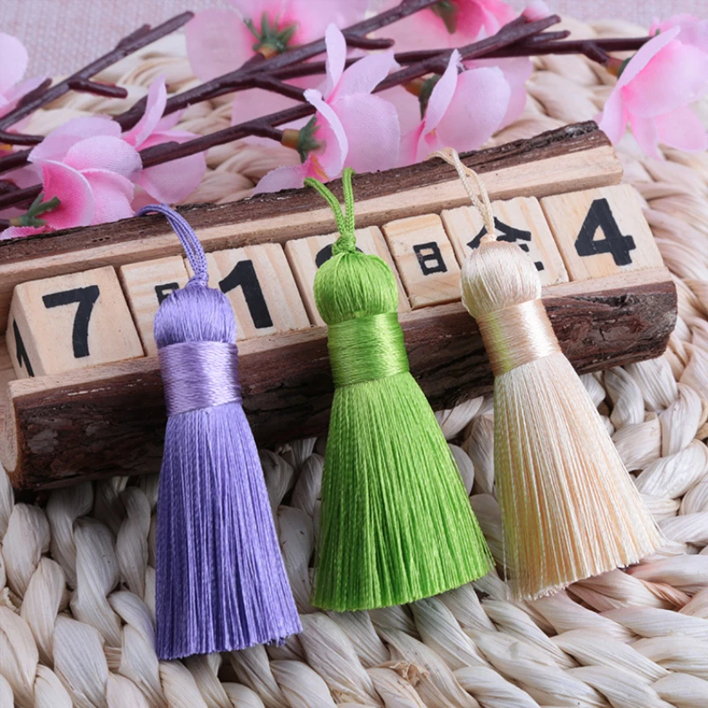 

10PCS 5CM Short Fat Mini Tassel Fringe DIY Pendant Jewelry Curtain Garments Decorative Accessories Bag Pendant Craft Tassels
