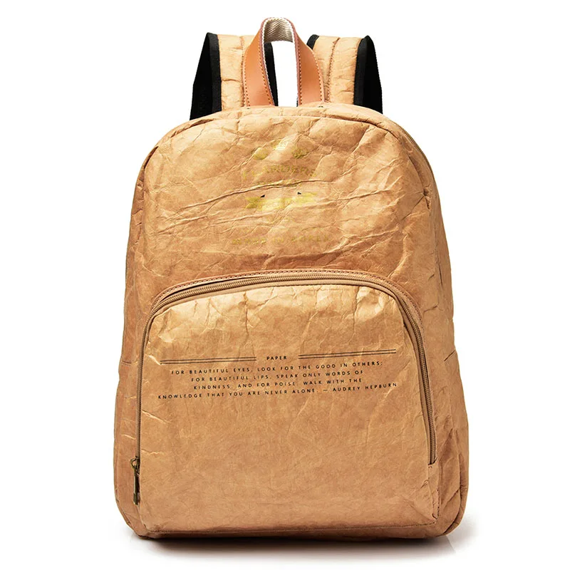 2017 New Leisure Female Package Series Solid Color Simple Soft Kraft Paper Environmental Lady Three Dimensional