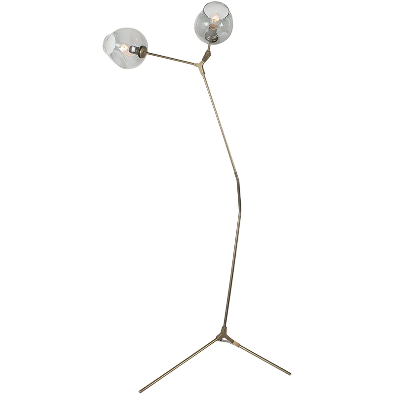 

Postmodern Nordic designer gold black color metal floor lamp creative living room restaurant bedroom office atmosphere lamps