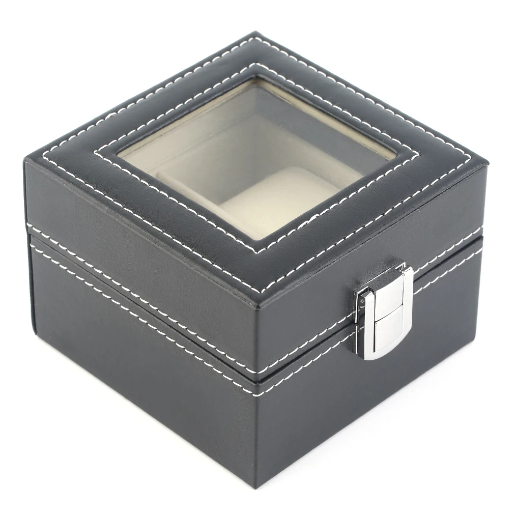 2 сетки PU кожа часы коробка Подставка для ювелирных браслетов коробка для хранения часов случае роскошный подарок caixa para relogio