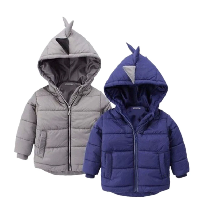 

2019 Winter Girls Jacket For Boys Jacket Kids Warm Outwear Coat Boys Dinosaur Toddler Coats Children Hooded Clothing for boys
