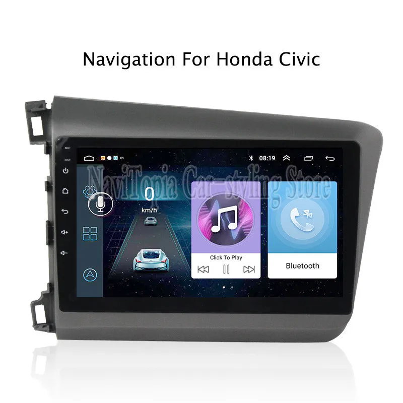 

9inch Android 9.1 Car Radio GPS Navigation Multimedia Stereo DVD Player for Honda Civic 2012 2013 2014 2015 Left Hands