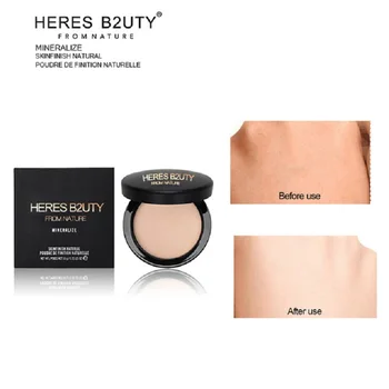 

Brand HERES B2UTY Longlasting Oil-control Concealer Cover Base Fix Loosed Mineralize Powder Palette Makeup with puff