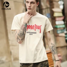 HZIJUE camiseta de Los Hombres de Justin Bieber Propósito Gira Hip Hop Corto manga T-shirt Homme Mi Mama No Como Tú Carta Impreso Tops Tee(China (Mainland))