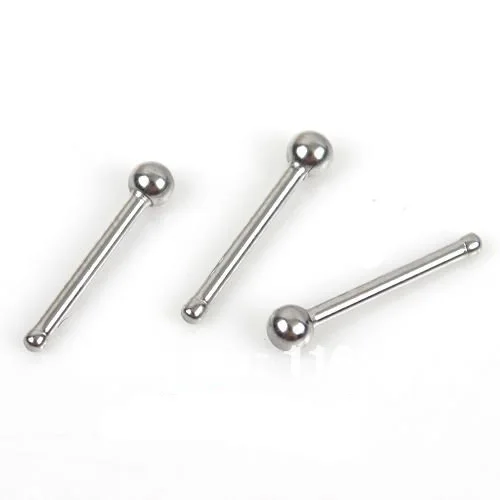 

(Min. order $10) Free Shipping Body Jewelry 316L Surgical Steel Ball Nose Bone 20 Gauge 0.8*8*2mm Nose Ring