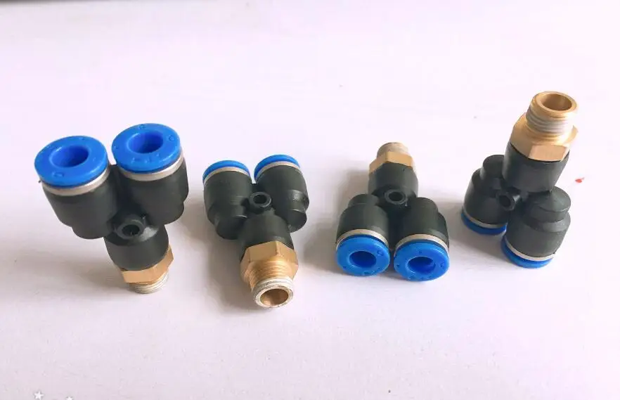 

5pcs Y Shaped Pneumatic Fitting PX8-01 PX8-02 PX8-03 PX8-04 air pipe quick joint Pneumatic Components 3 Way
