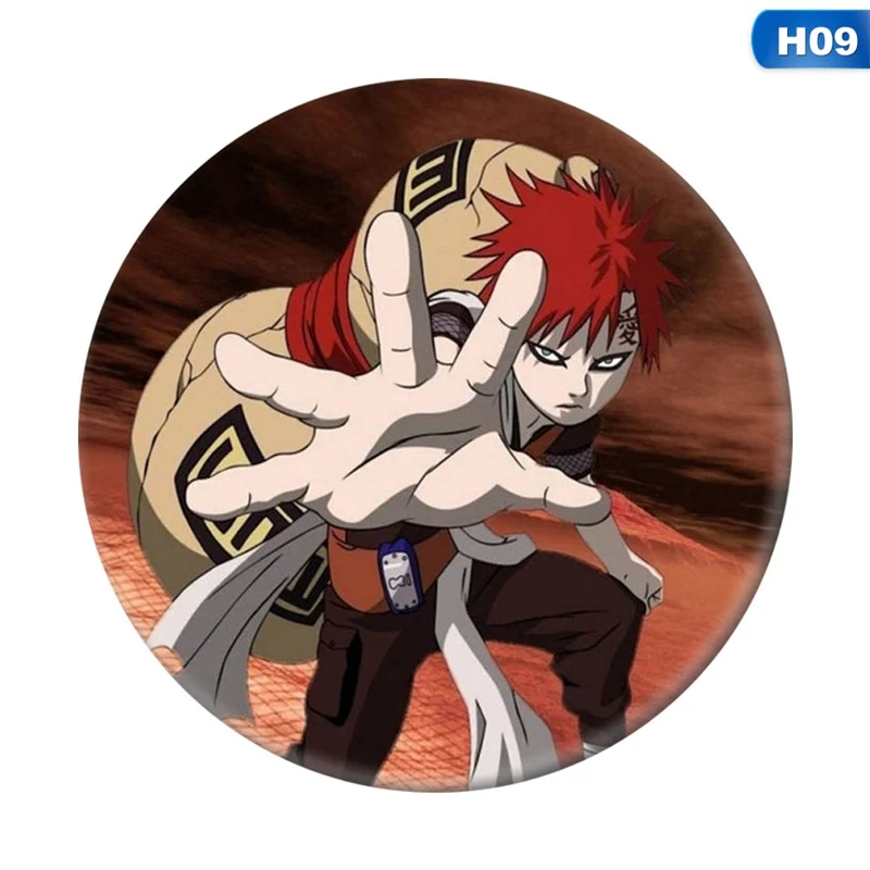 09 Нагрудный знак Косплэй аниме Гаара Uchiha SASUKE uzumaki костюм брошь пластиковый держатель - Цвет: 09