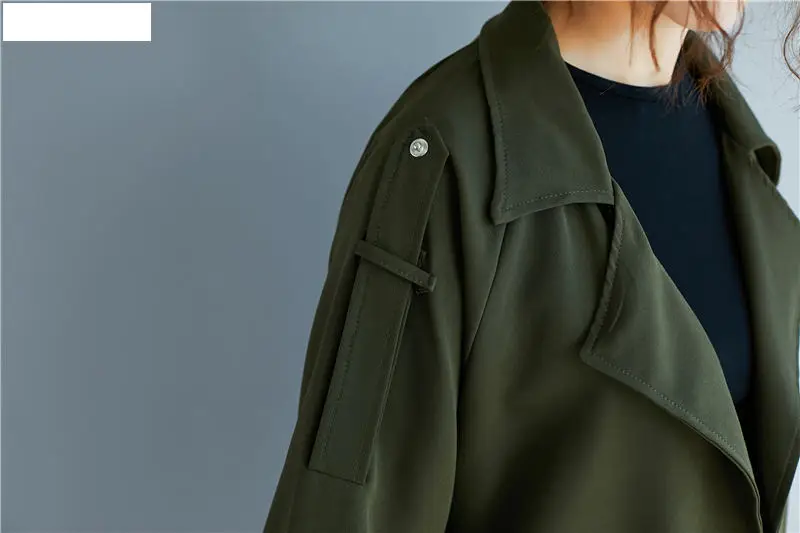 Однотонная ветровка большого размера куртки весна осень с длинным рукавом BF пальто литературное Женское пальто X403