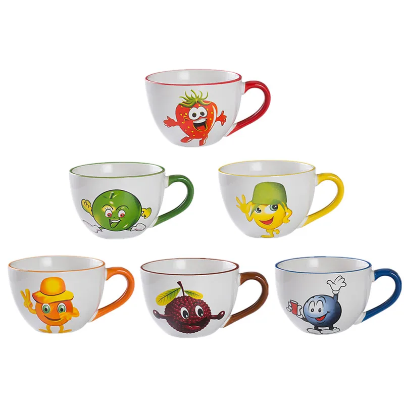 

M&M bean coffee mugs breakfast tea cups and mugs with spoon ceramic cute expression mark drinkware