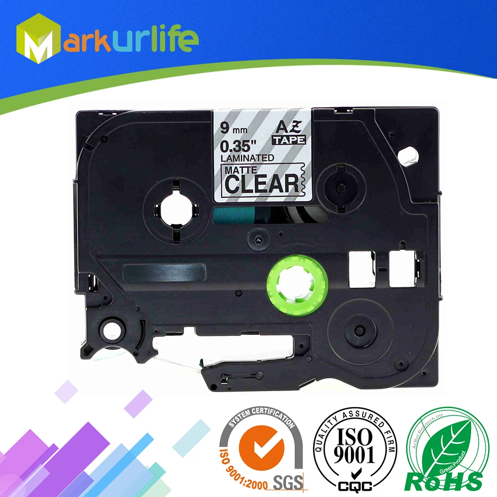 

Compatible TZeM21 TZe-M21 TZM21 Laminated label Black on Matt Clear for Brother P-touch Label Makers Tz-M21 (9mm x 8m, 1 Pack)