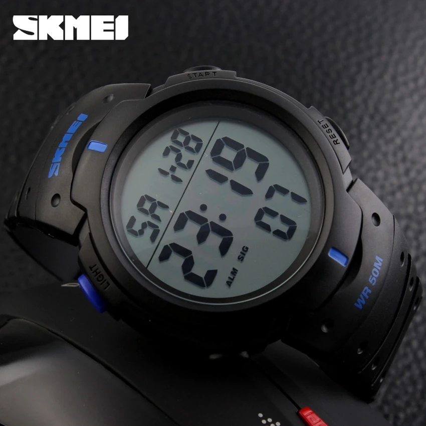 SKMEI Для мужчин светодиодный Дисплей цифровые часы спортивные Relogio masculino Relojes HOMBRE