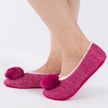Nueva Mujeres Zapatillas de Algodón Zapatos de la Felpa Caliente Del Invierno En Casa Piso Zapatos Femeninos Arco-nudo Zapatos De Interior Polar Mujer casa Slippe