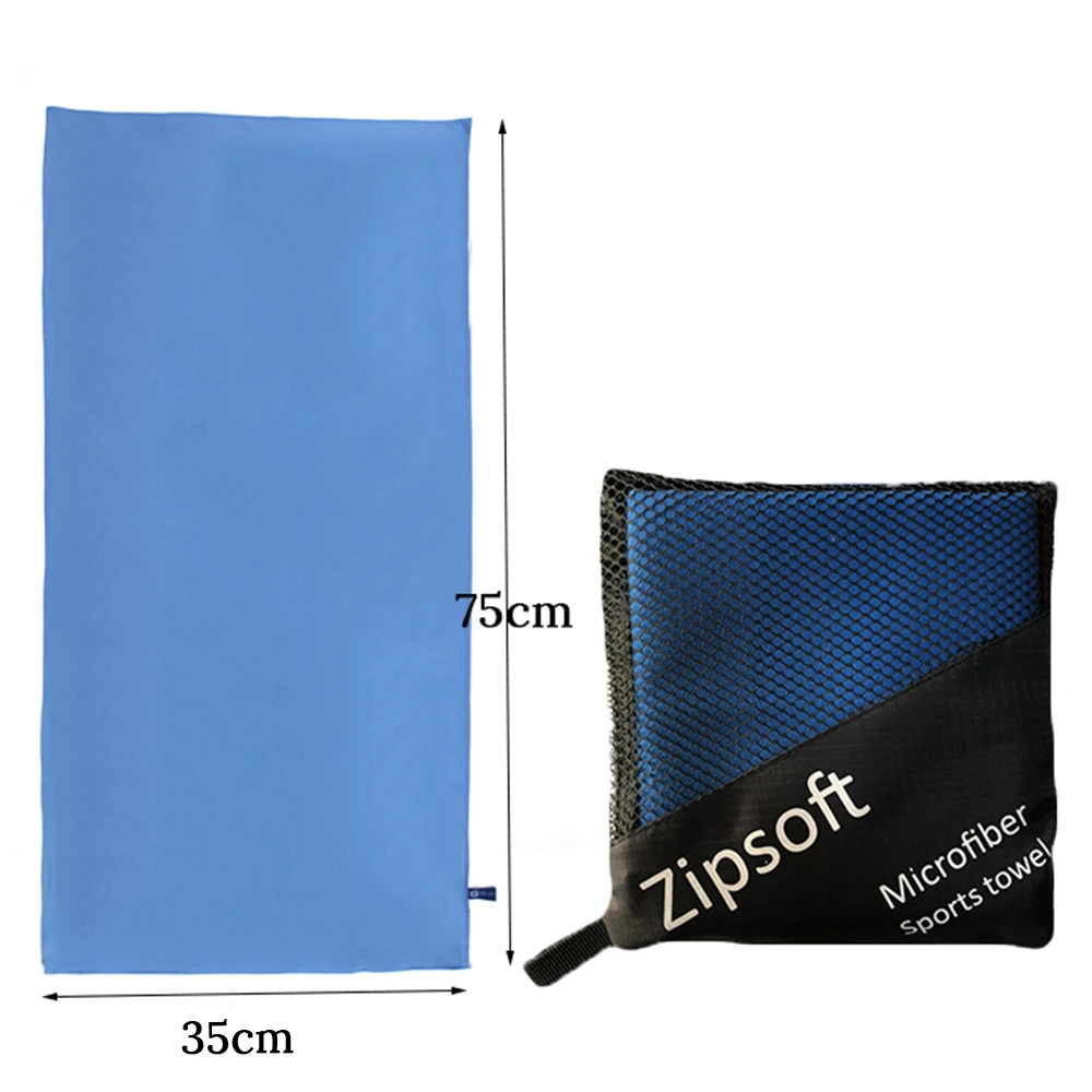 Zipsoft, быстросохнущее полотенце для путешествий, ультралегкое компактное полотенце для плавания, микрофибра, для рук, для спортзала, кемпинга, туризма, антибактериальное