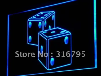 

i897 Dice Game Gamble Bar Beer LED Light Sign On/Off Switch 20+ Colors 5 Sizes