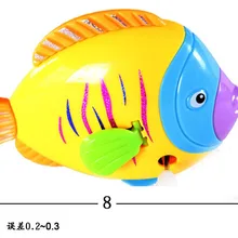 Заводные рыбные жабры и хвост будут перемещаться цепи на Красочные Необычные игрушки оттягивать пластиковые модели животных