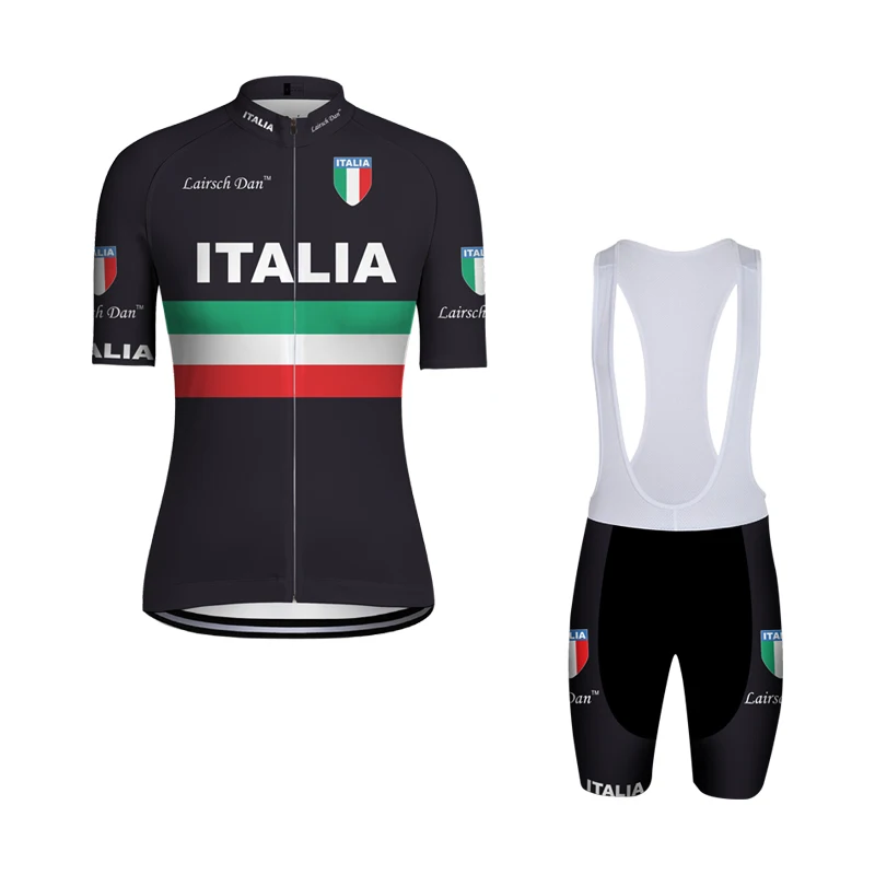 

SPTGRVO Lairschdan 2019 Black Italy Summer Cycling Jersey Set Men/Women Bike MTB Clothing Kit Bicycle Outfit Cycling Suit though