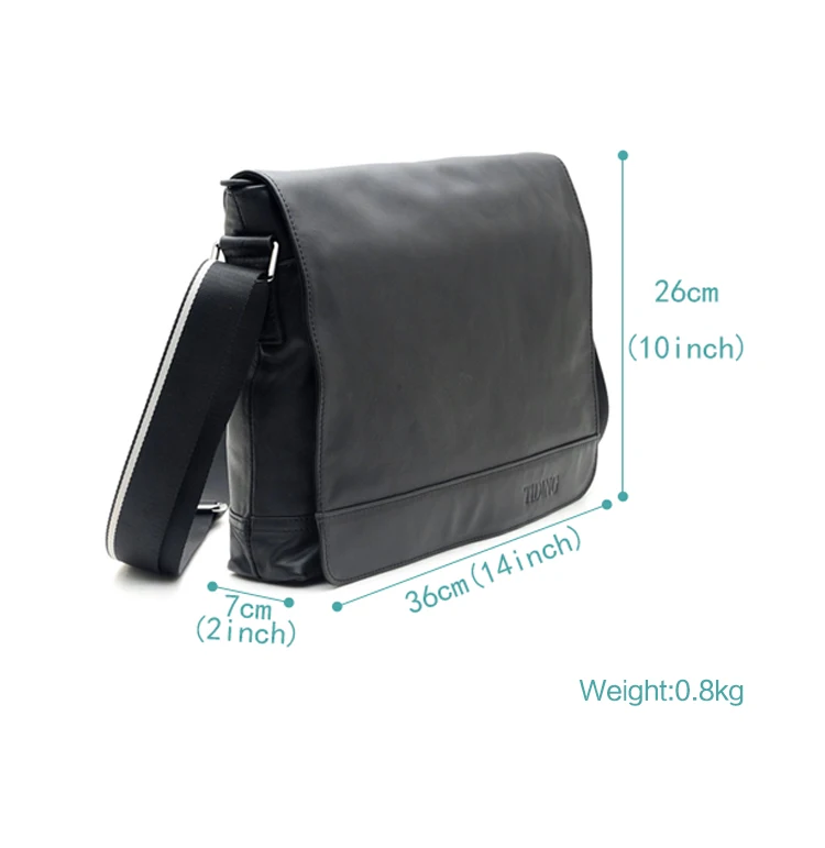TIDING новые мужские кожаные черные сумки через плечо 13 1 &quotдля ноутбука 1036|bag bag|1