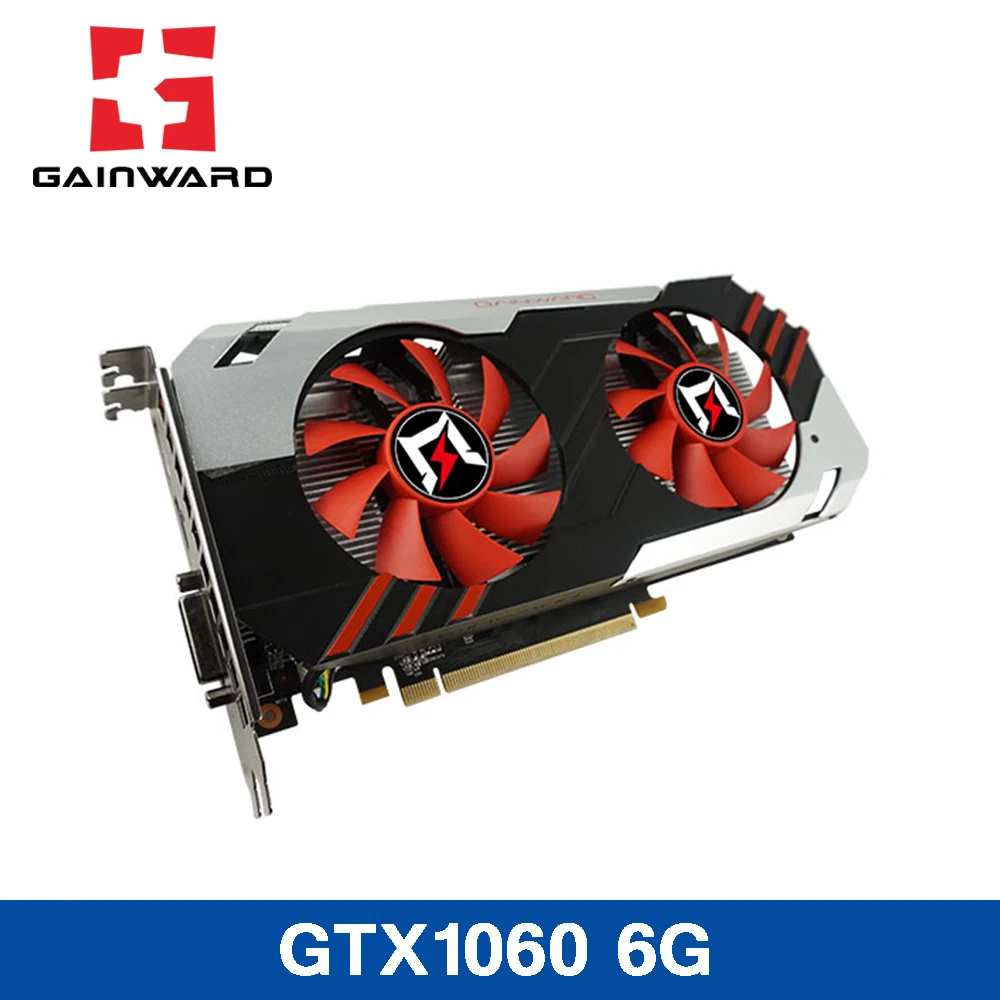 Gainward GTX1060 6 г видео карты 1518 мГц 192bit 8008 TDP 120 Вт 6pin PCI-E 3 0 Поддержка HDMI + * DP DVI Графика
