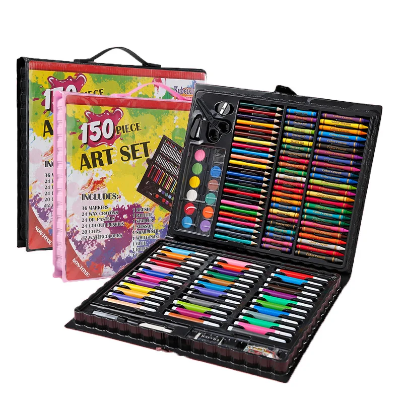 

150pcs Children Art Set Marker Watercolor Brush Pen Crayons For Kids Gifts Box Drawing Tools Art Painting Supplies