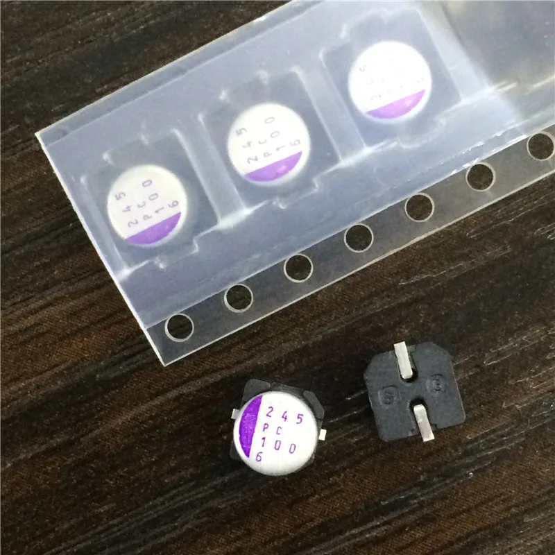 50 шт. 100 мкФ 6 3 В SANYO OS-CON свпк 5x5 9 мм супер низким ESR 6.3V100uF 6SVPC100M SMD полимерных Твердый