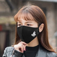 1 шт. черные маски для лица дышащая маска для рта с короной PM2.5 тканевая фосфоресцирующая маска для велоспорта высокое качество хлопок Maschera Donna M001
