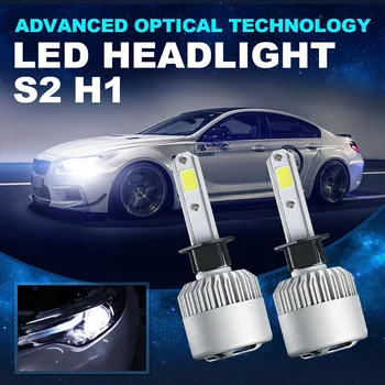 

H1 LED H7 Lamp Bulb H3 H4 H11 9005 Hb3 9006 Hb4 Car Headlamp Kit 12V 36W 6500K 8000LM COB Light Lamps Auto S2 Headlight Bulbs