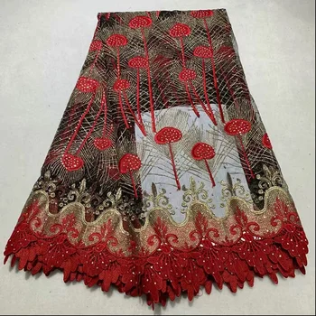 

High-quality African lace fabrics, multi-color Swiss voile lace, high-quality French mesh 2019 Nigerian lace fabrics-TX190