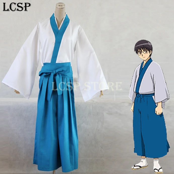 LCSP GINTAMA Shimura Shinpachi косплей костюм японское аниме кимоно Униформа одежда топ и