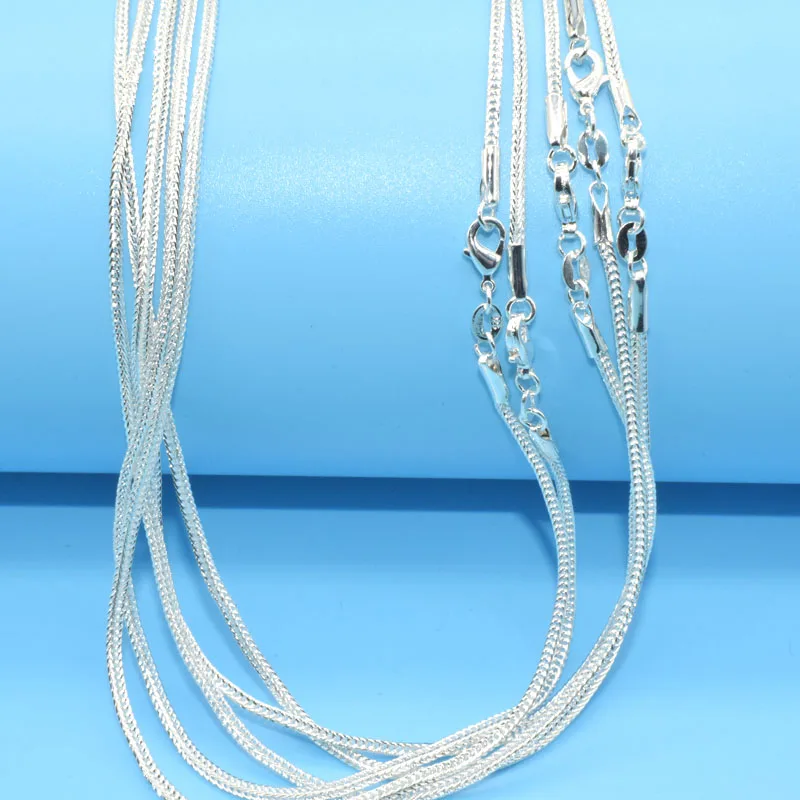 1Pcs Wholesale 16-30 inches Jewelry Lot 925 Silver color&quotFOX TAIL&quot Chain Necklace Pendant Free shipping | Украшения и