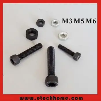 

Top Quality Hex Socket Bolt and Nut M3 M5 M6 for NEMA 17 23 34 Stepper Motor Kits 42 57 86 Stepper Accessories Pins and Nails