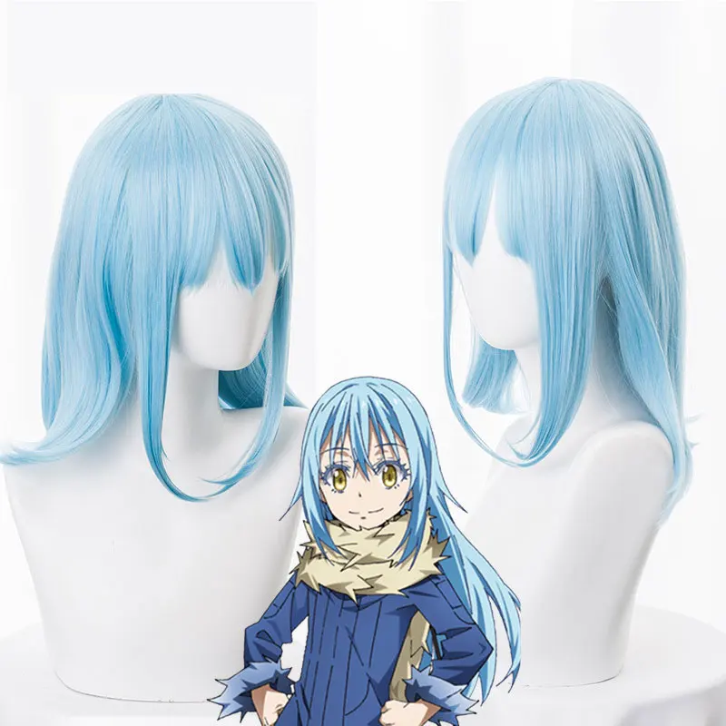 Парики для косплея Tensei shitara Slime Datta Ken термостойкие синтетические волосы синего