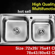 Квартира Роскошные сделать блюда кухня двойной паз раковина 304 нержавеющая сталь Лидер продаж 72x39/75x41/78x43/80x43 см
