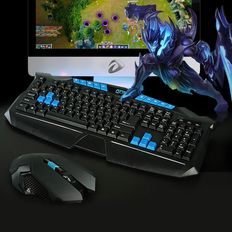 

2.4Ghz Wireless Game Mouse and Keyboard Combo For Desktop pc Laptop Computer, High Sensitivity Gaming Mouse and Keyboard Set