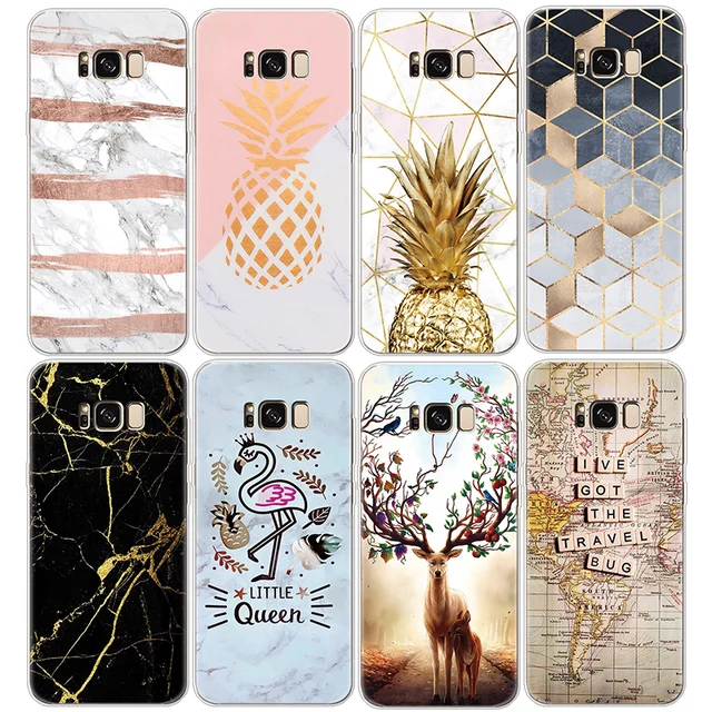 Pineapple Cover For Samsung Galaxy J2 J3 J5 J7 Prime S6 S7 Edge S8 S9 Plus A3 A5 A6 A8 Note 8 9 2016 2017 2018 Marble TPU Case