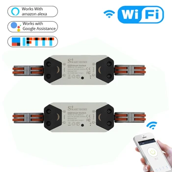 

WiFi Smart Light Switch Universal Breaker Controller Timer Wireless Remote Control Works with Alexa Google Home IFTTT Smart Home