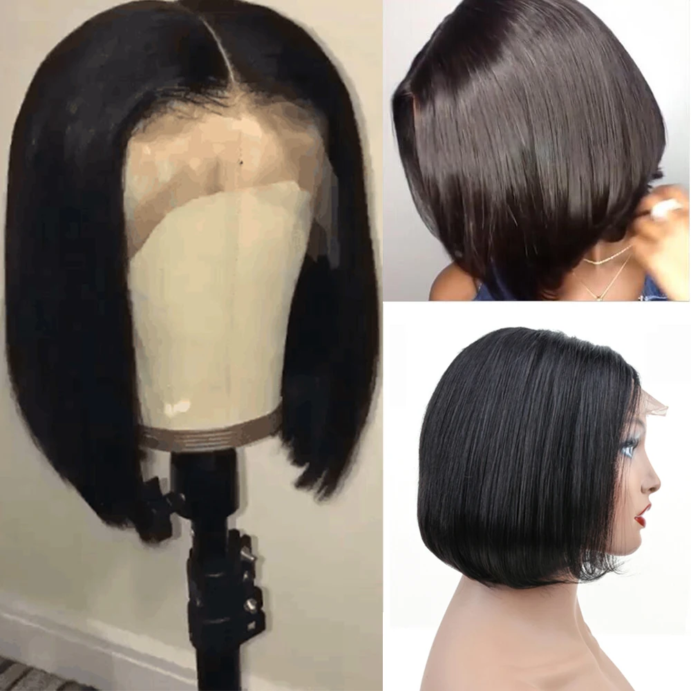 LUXE DIVA Brazilian 100 Straight Human Hair Wigs Machine Made Non Remy
