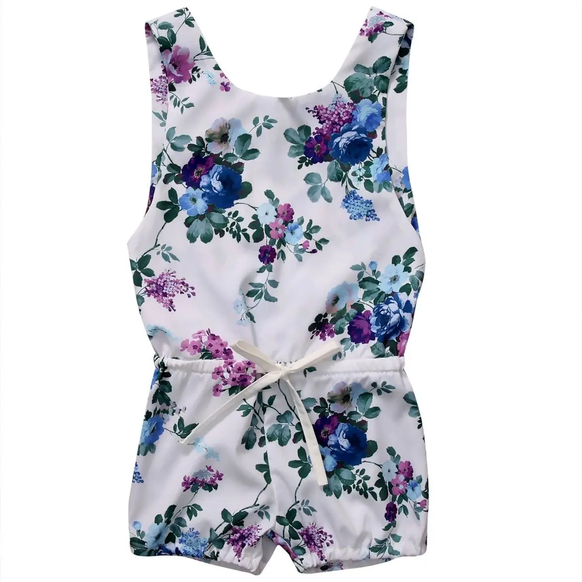 

2017 Summer Newborn Toddler Baby Girls Romper Floral Backless Romper Jumpsuit One-pieces Sunsuit Clothes 0-4Y
