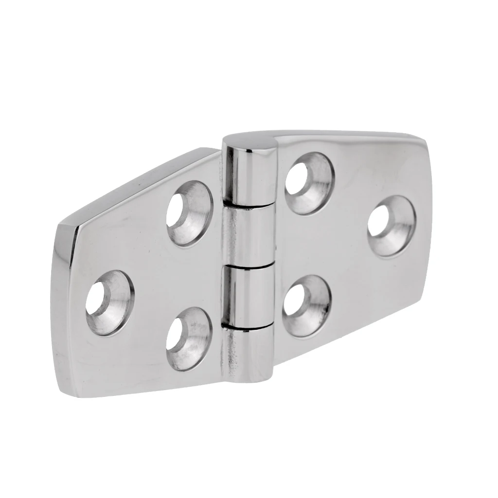 4 Pack Marine Boat Yacht Mirror Polished Door Hinge 3x1.5 inch - 316 Stainless Steel