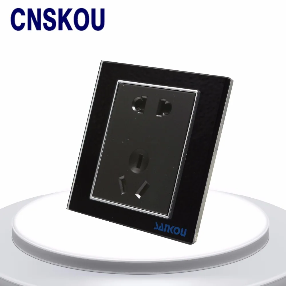 Fashional Panel 5Pin Socket Wall Power Plug Sockets 10A CN Standard