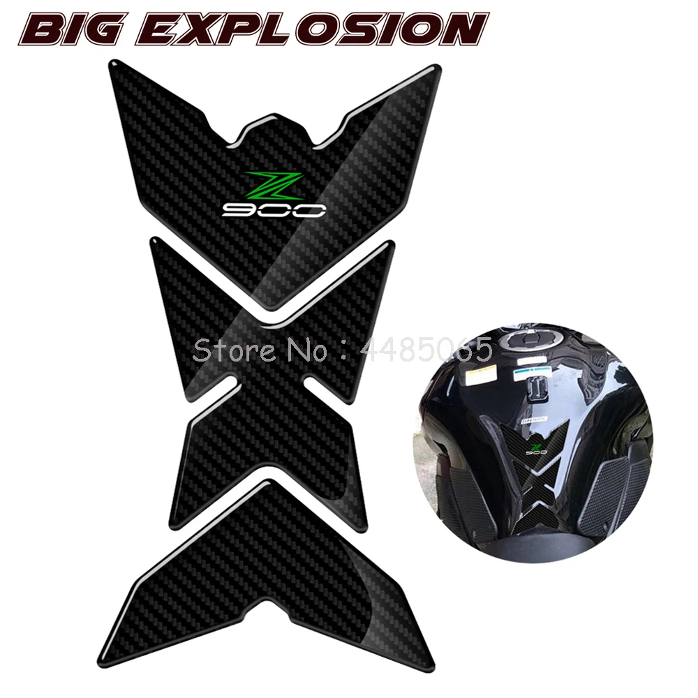 

For Kawasaki Z900 Z 900 of 2017 Motorcycle Decals 3D Carbon Fuel Gas Motorcycle Tank Protector Decals Z900 Decals