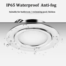 LukLoy IP65 водонепроницаемый прожектор противотуманная кухня ванна, бассейн мини водонепроницаемый нержавеющей стали длинная жизнь вниз свет