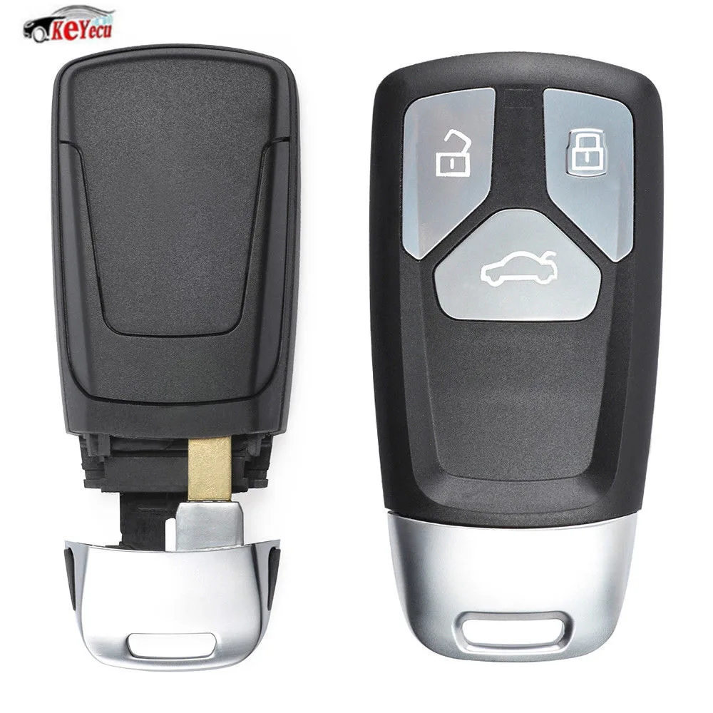 KEYECU Замена Smart Remote ключа автомобиля чехол Fob 3 Кнопка для Audi TT A4 A5 S4 S5 Q7 SQ7-на