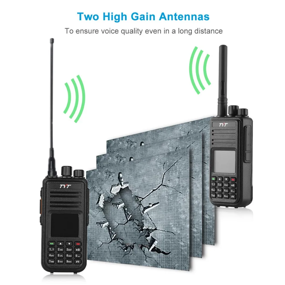 MD-380 DMR радио Совместимо с Motorola Tier1/2 двухдиапазонный UHF VHF 5 Вт TYT DMR цифровая рация md380 Baofeng DMR DM-8HX