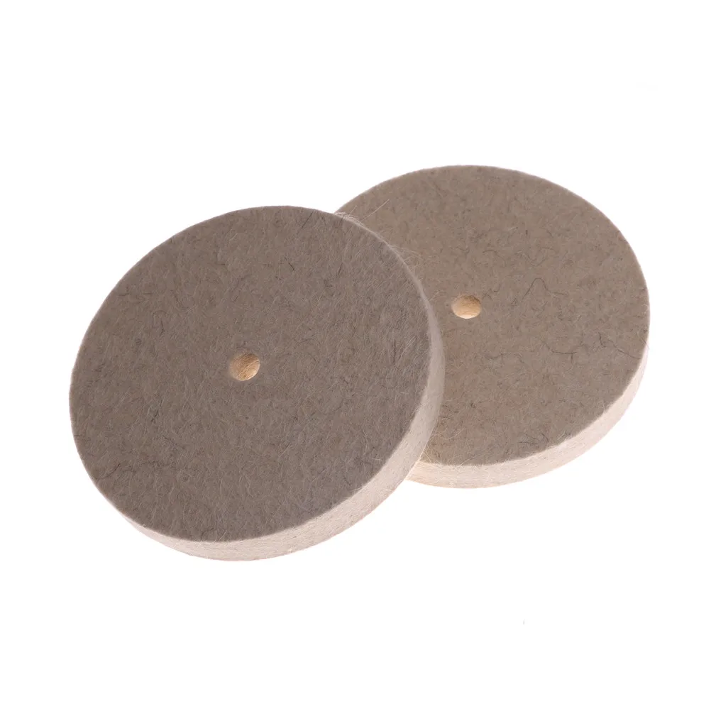 2x Wool Felt Wheel Polishing Buffing Grinding Wheel Wool Felt Polisher Disc Polisher Pads 6 Inch