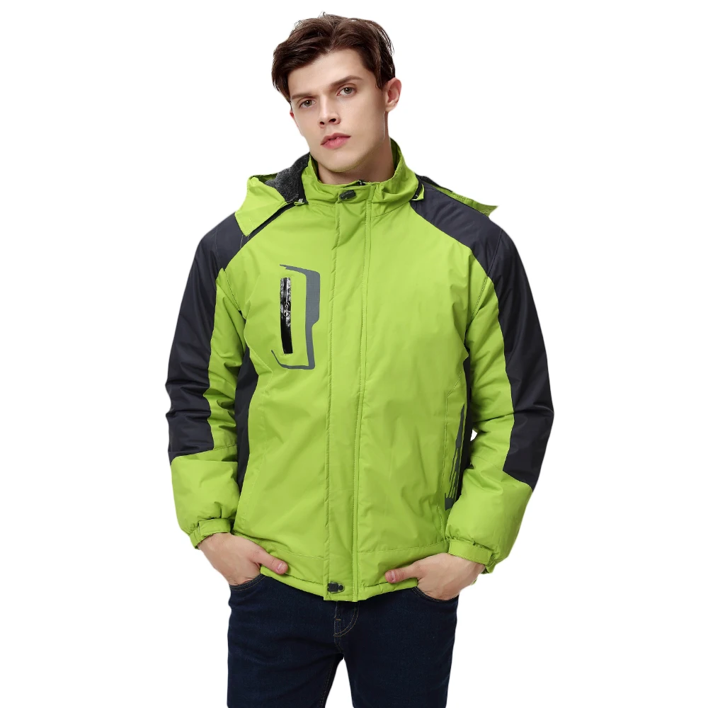 

Skiing Jacket Men Outdoor Hoodies Men 2018 Long Sleeve Zipper Pocket Waterproof Outdoor Winter Jacket Sportswear Fleece Jacket