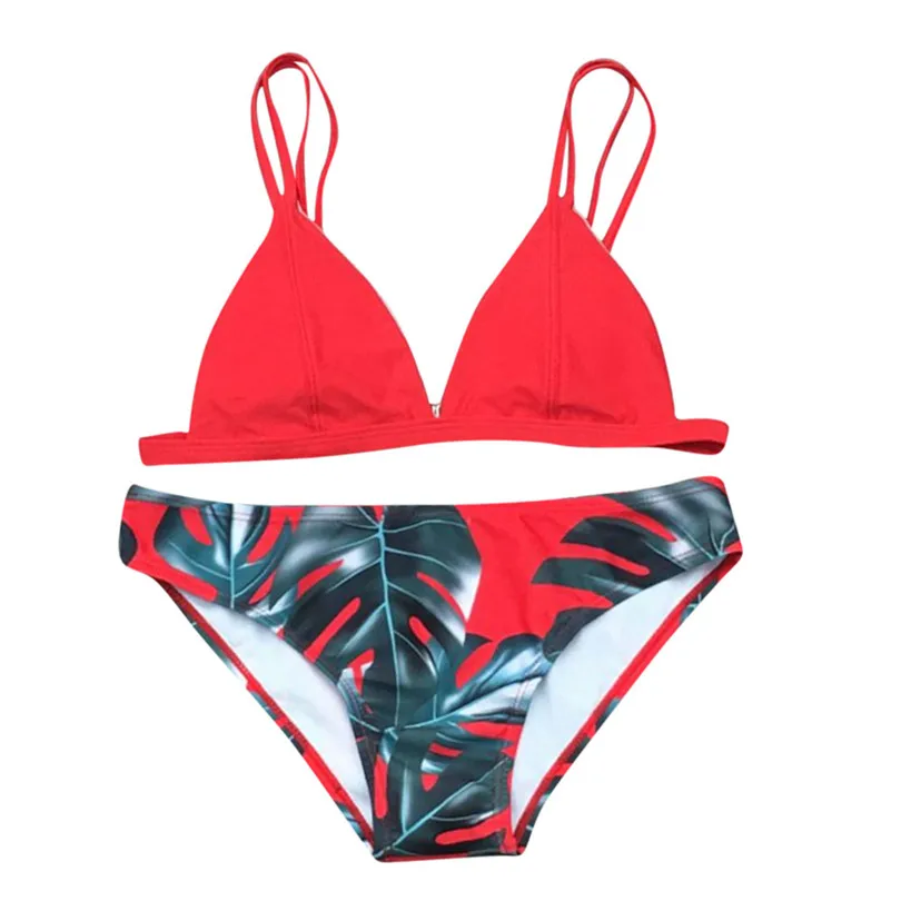 bikini Women's Bikini Set Sexy Leaves For Rope Swimsuit Push-up Swimwear Swimsuit Summer 2019 new #3m11 (4)