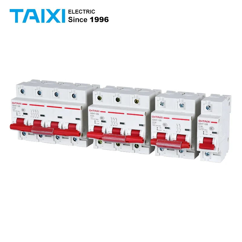 

DZ47-125 NC 80A 100A 125A MCB DZ47S 4P Mini Circuit Breaker D Curve Three-phase Four-wire 1P 2P 3P